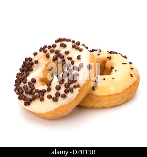 Leckere Donuts isoliert auf weißem Hintergrund Stockfoto