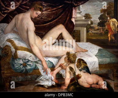 Venus und Amor 1550 Lambert Sustris 1515-1520 – 1584 Niederlande Niederlande Stockfoto