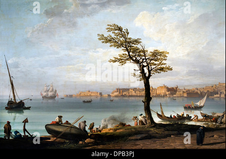 Blick auf den Golf von Neapel 1748 Claude Joseph Vernet 1714-1789 Frankreich Französisch Stockfoto