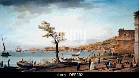 Blick auf den Golf von Neapel 1748 Claude Joseph Vernet 1714-1789 Frankreich Französisch Stockfoto