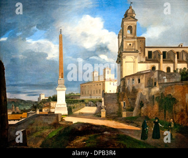 Trinita dei Monti und der Villa Medici in Rom François Marius Granet 1775 – 1849 Frankreich Französisch Stockfoto