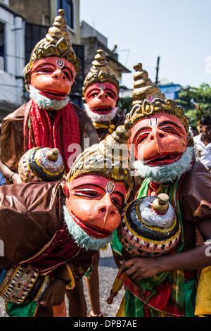 Hanuman Darsteller auf Tamil, Vale Festival... Colombo, Sri Lanka Stockfoto