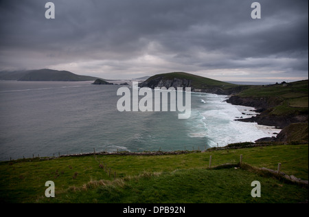 Blick über die Bucht bei Coumeenoole von R559 in der Nähe von Slea Head Stockfoto