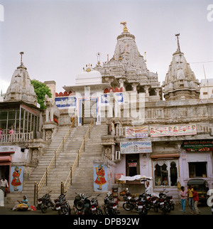 Jagdish Tempel in Udaipur in Rajasthan in Indien in Südasien. Reisen Wanderlust Hindu Religion religiöse Architektur Gebäude Stockfoto