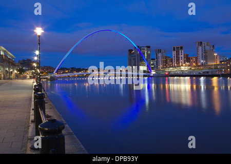 Millennium Bridge, Kai, Newcastle-upon-Tyne, North East England. Stockfoto