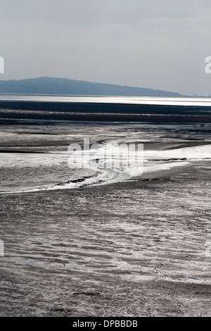 Wattenmeer bei Thurstaston auf der Halbinsel Wirral-Cheshire England Stockfoto