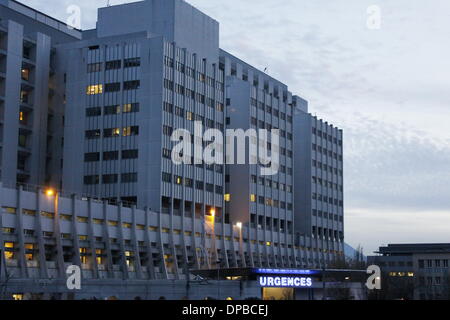 Grenoble, Frankreich. 9. Januar 2014. Grenoble Krankenhaus wo Michael Schumacher im Krankenhaus ist nach einem Sturz beim Skifahren, CHU Grenoble, Frankreich. Bildnachweis: Thibaut/Alamy Live-Nachrichten Stockfoto