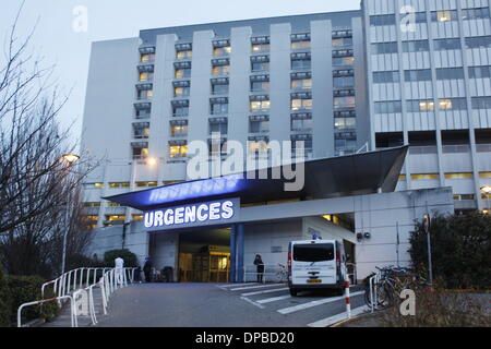 Grenoble, Frankreich. 9. Januar 2014. Grenoble Krankenhaus wo Michael Schumacher im Krankenhaus ist nach einem Sturz beim Skifahren, CHU Grenoble, Frankreich. Bildnachweis: Thibaut/Alamy Live-Nachrichten Stockfoto