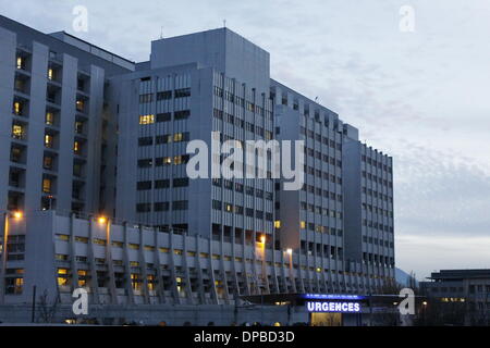 Grenoble, Frankreich. 9. Januar 2014. Grenoble Krankenhaus wo Michael Schumacher im Krankenhaus ist nach einem Sturz beim Skifahren, CHU Grenoble, Frankreich. Bildnachweis: Thibaut/Alamy Live-Nachrichten Stockfoto