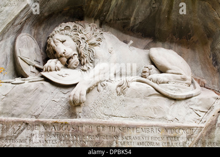 Die sterbenden Löwendenkmal in Luzern, Schweiz Stockfoto