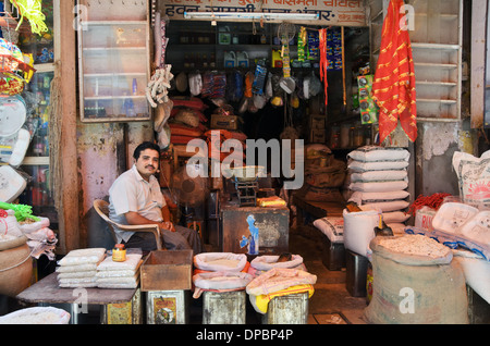 Supermärkte, Haridwar, Indien Stockfoto