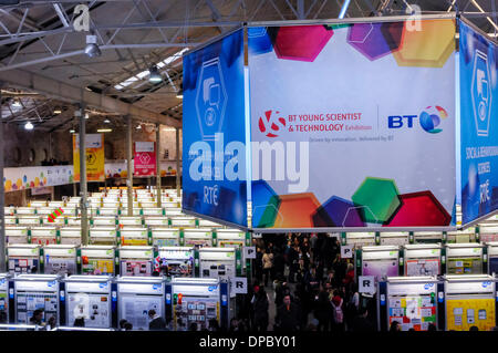 Dublin, Irland. 11. Januar 2014 - BT-junge Wissenschaft und Technologie-Ausstellung Stockfoto