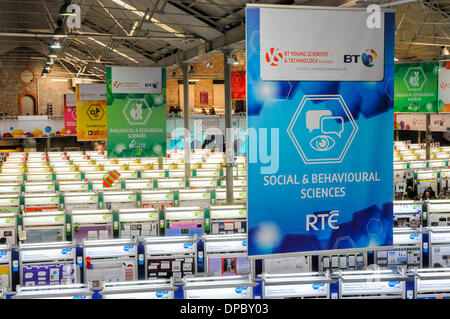 Dublin, Irland. 11. Januar 2014 - Kategorien auf der BT-junge Wissenschaft und Technologieausstellung Stockfoto