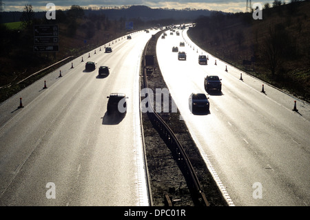 M1 Autobahn J29 Derbyshire, UK. Stockfoto