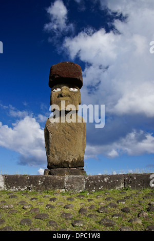 Ahu Ko Te Riku Moai Tahai zeremonielle Complex, Osterinsel, Chile Stockfoto