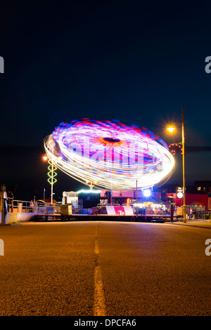 Kirmes fahren auf der Straße in Bognor Regis, West Sussex, UK Stockfoto