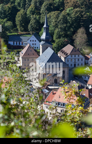 Alte Stadt Zentrum von Bad Berneck, Bayern (Franken), Dreifaltigkeitskirche Stockfoto