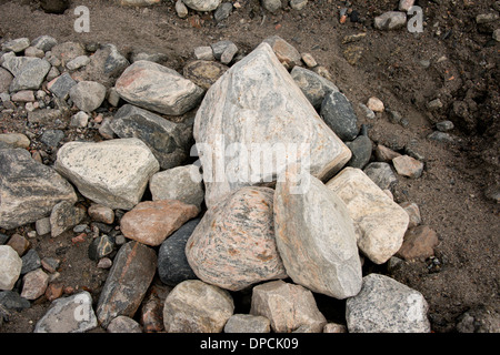 Grönland, Kangerlussuaq (große Fjord aka Sondre Stromfjord). Grönlands Eiskappe aka Eisschild, Russell Glacier. Stockfoto