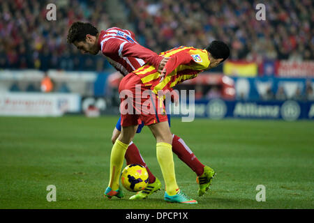 Madrid, Spanien. 11. Januar 2014. Barcelonas vorwärts während der spanischen Liga-Fußball match Club Atletico de Madrid Vs FC Barcelona im Vicente Calderon Stadion in Madrid Foto: Oscar Gonzalez/NurPhoto Credit: Oscar Gonzalez/NurPhoto/ZUMAPRESS.com/Alamy Live News Stockfoto