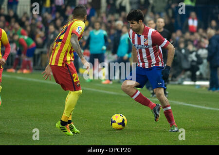 Madrid, Spanien. 11. Januar 2014. Player Atlético de Madrid in der spanischen Liga-Fußball match Club Atletico de Madrid Vs FC Barcelona im Vicente Calderon Stadion in Madrid Foto: Oscar Gonzalez/NurPhoto Credit: Oscar Gonzalez/NurPhoto/ZUMAPRESS.com/Alamy Live News Stockfoto