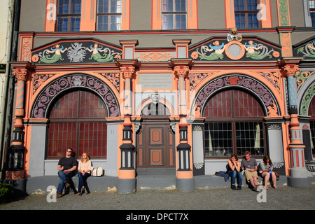 Cranach-Haus am Markt Platz, Weimar, Deutschland, Europa Stockfoto