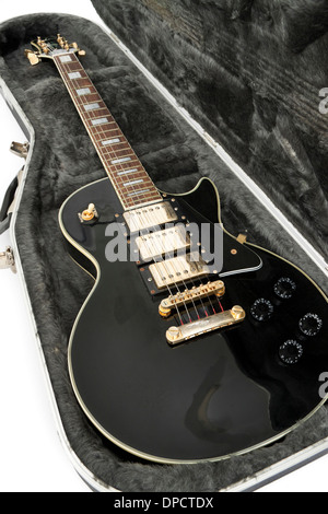 Vintage e-Gitarre Epiphone Les Paul Black Beauty 3 (Gibson) Stockfoto