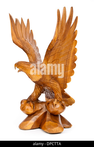 Große geschnitzte American Eagle ornament Stockfoto