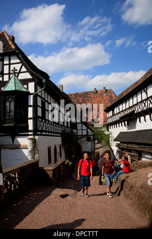 Die Wartburg, Burghof, Eisenach, Thüringen, Deutschland, Europa Stockfoto