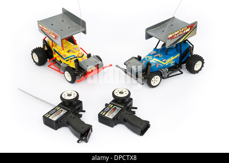 Paar Jahrgang 1980 Winged Outlaw Funk-Sprint Autos von Remco (Azrak-Hamway International Inc) Stockfoto