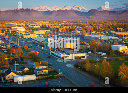 Die Innenstadt von Anchorage in Alaska Stockfoto