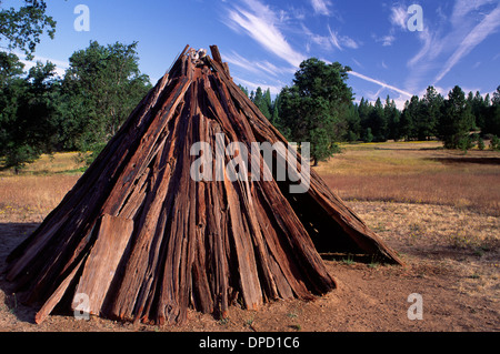 Bellen Sie, Haus, indische Schleifen Rock State Historic Park, Kalifornien Stockfoto