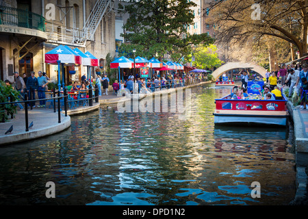 Der Riverwalk, San Antonio, Texas, Vereinigte Staaten Stockfoto