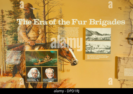 Visitor Center Anzeige, Bonneville Dam, Columbia River Gorge National Scenic Area, Oregon Stockfoto