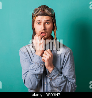 Tiefe Angst vor dem Geschäftsmann Stockfoto