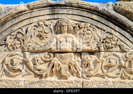 Alten Steinbildhauen in Phesus, Türkei Stockfoto