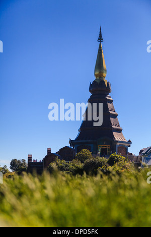 Napamethanidon-Napaphonphumsiri-Stupa im Doi Inthanon, Chiang Mai, Thailand Stockfoto