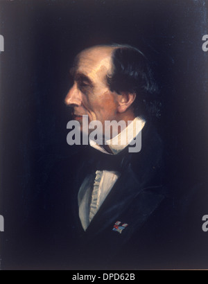 Hans Christian Andersen. Porträtmalerei im Hans Christian Andersen Odense Dänemark. HOMER SYKES Stockfoto