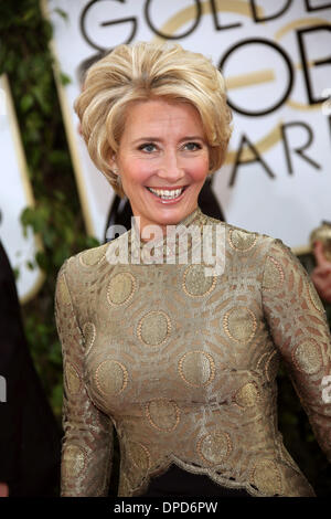 Los Angeles, USA. 12. Januar 2014. Emma Thompson besucht 71st Annual Golden Globe Awards aka Golden Globes im Hotel Beverly Hilton in Los Angeles, USA, am 12. Januar 2014. Foto: Hubert Boesl/Dpa/Alamy Live News Stockfoto