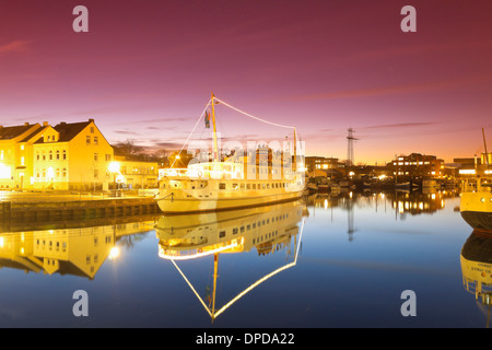 Deutschland, Hamburg, Hamburg-Harburg, Harburger Hafen Kanal Hamburg Stockfoto