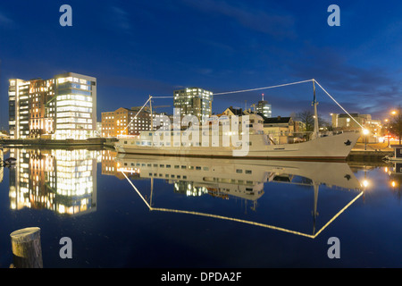 Deutschland, Hamburg, Hamburg-Harburg, Harburger Hafen Kanal Hamburg Stockfoto