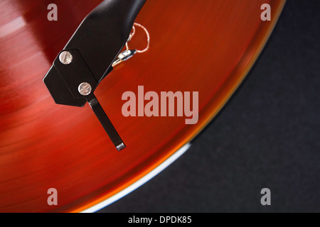 Vintage Plattenspieler, Nahaufnahme Stockfoto