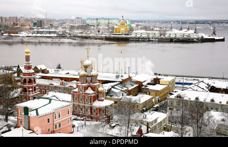 Winter russischen Stadt Nischni Nowgorod, Russland Stockfoto