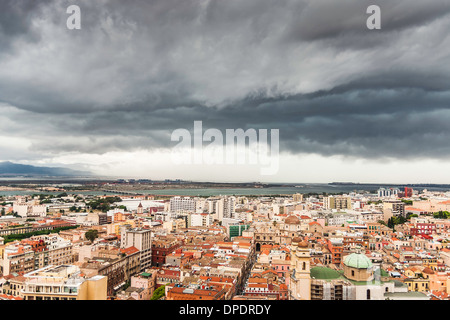 Erhöhte Ansicht von Cagliari, Sardinien, Italien Stockfoto