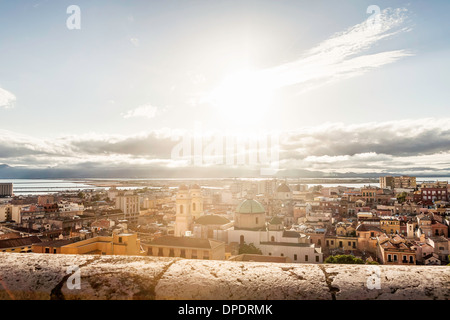 Erhöhte Ansicht von Cagliari, Sardinien, Italien Stockfoto