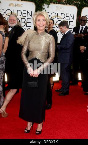 Beverly Hills, CA, USA. 12. Januar 2014. Emma Thompson im Ankunftsbereich für 71. Golden Globes Awards - Ankünfte, The Beverly Hilton Hotel, Beverly Hills, CA 12. Januar 2014. Bildnachweis: Charlie Williams/Everett Collection/Alamy Live-Nachrichten Stockfoto