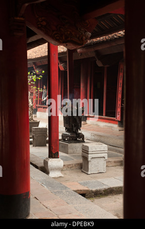 Blick auf den Literaturtempel Hanoi Vietnam Stockfoto