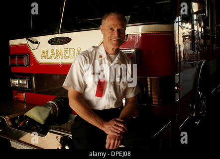 Alameda fire chief David Kapler an Feuerwache #1 in Alameda, Kalifornien auf Mittwoch, 31. Oktober 2007. . (Dean Coppola/Contra Costa Times / ZUMA Press) Stockfoto