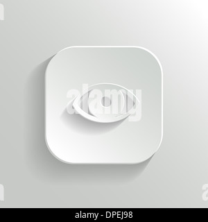 Auge - weiße app Symbolschaltfläche mit Schatten Stockfoto