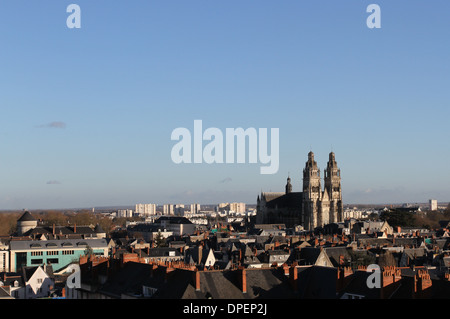 Erhöhten Blick auf Touren Kathedrale Frankreich Dezember 2013 Stockfoto