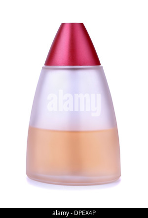 Parfüm-Flasche auf weißem Hintergrund Stockfoto